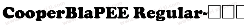 CooperBlaPEE Regular字体转换